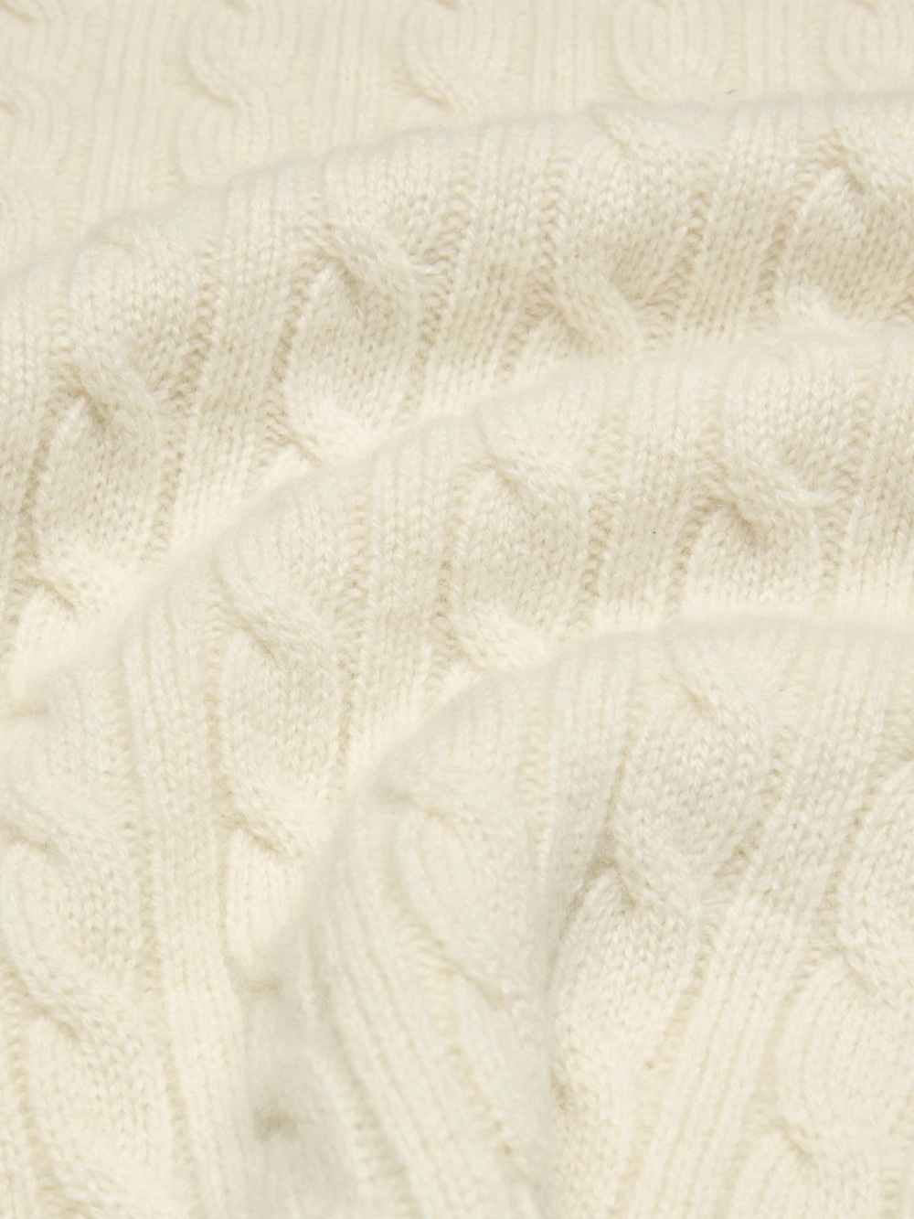 Aritzia Bloor Wool Cashmere Cable Knit Sweater Seaside Cream Small - Picture 9 of 15